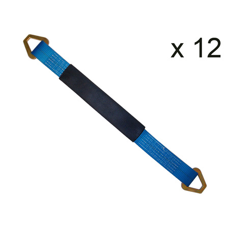 TIE 4 SAFE 2" x 60" Axle Straps w/ Sleeve & D Rings
 WLL: 3, 333 lbs.
 , PK12 RT41A-60M18-BU-C-12